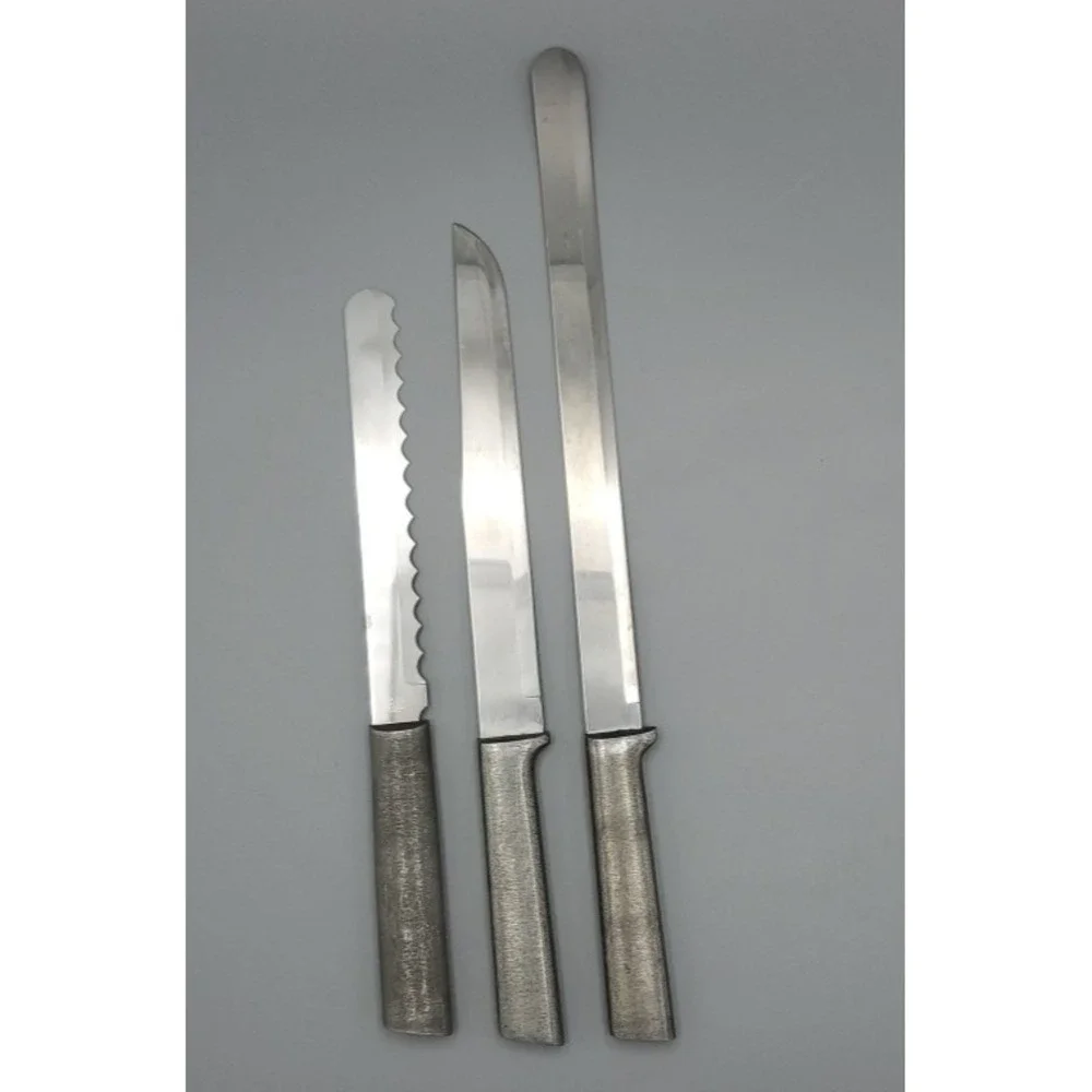 Rada Cutlery Knife Set of 3,‎ 1 Serrated 2 Straight Slicer Meat & Bread Knives